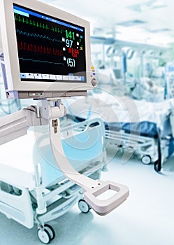 Electrocardiogram monitor in ICU
