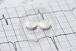 Electrocardiograph and Aspirin photo