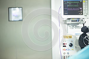 Electrocardiograph in hospital surgery