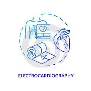 Electrocardiography concept icon