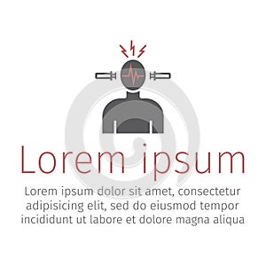 Electroconvulsive therapy icon. Vector icon