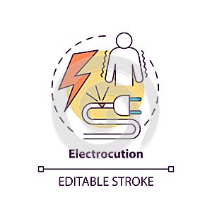 Electrocution concept icon