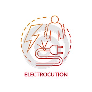 Electrocution concept icon