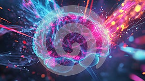 electrodes exploding view of brainwave scan