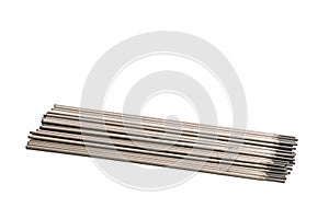 Electrodes for welding isolated on a white background. Accessories of welder