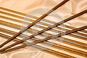 Welding electrodes closeup