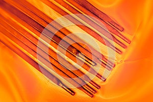 Welding electrodes closeup