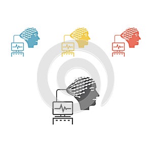 Electroencephalography . Flat Icon Isolated. Vector illustration. photo