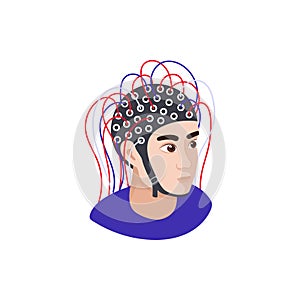 Electroencephalography Isometric Icon photo