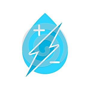 Electrolyte drink icon. Mineral water symbol. Beverages rich in electrolytes. photo