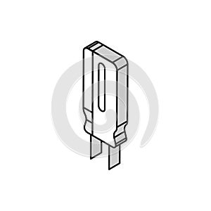 electrolytic capacitor electronic component isometric icon vector illustration