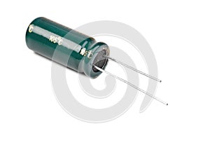 Electrolytic Capacitor in green