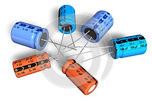 Electrolytic capacitors photo