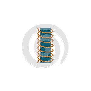 electromagnet coil vector logo icon photo