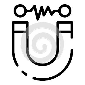 Electromagnet icon, outline style