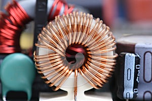 Electromagnetic coil, inductor on circuit board