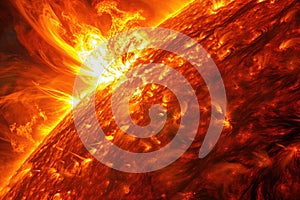 Electromagnetic storm on the sun