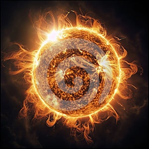 Electromagnetic storm on the sun