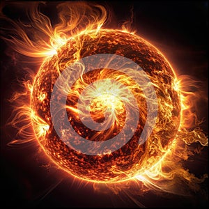 Electromagnetic storm on the sun