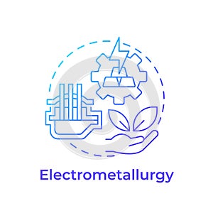 Electrometallurgy blue gradient concept icon
