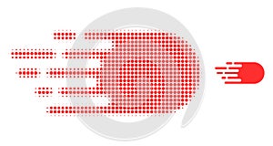 Electron Flight Halftone Dotted Icon