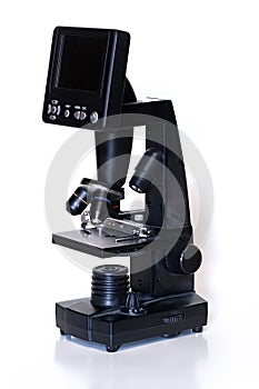 Electron microscope with display isolated