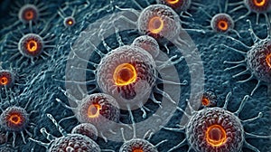 Electron Microscope Image of Chromatin Decondensation at the End of Anaphase Leading to Telophase photo