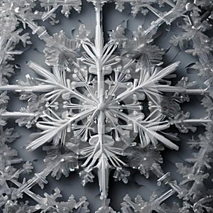 An electron microscope image revealing the complex structure of a snowflake at the microscopic level3