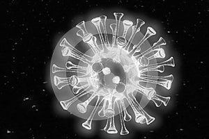 Electron Microscope View Of Coronavirus 