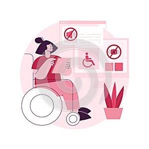 Electronic accessibility abstract concept vector illustration.