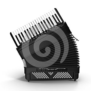 Electronic accordion isolated on white background