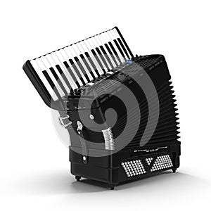 Electronic accordion isolated on white background