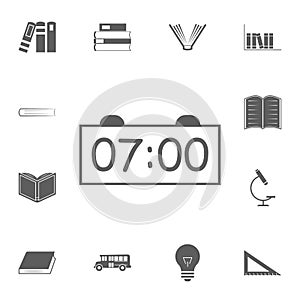 electronic alarm clock icon. Detailed set of Education icons. Premium quality graphic design sign. One of the collection icons for