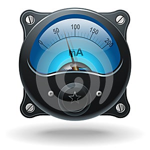 Electronic analog VU signal meter