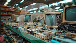 Electronic appliances in a reception center for recycling