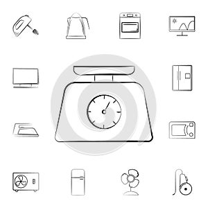 electronic balance icon. Detailed set of home appliances. Premium graphic design. One of the collection icons for websites, web de photo