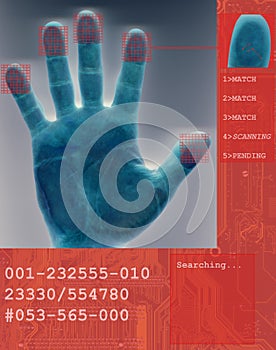 Electronic biometric fingerprint scan