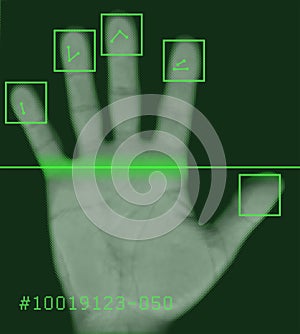 Electronic biometric fingerprint scanning