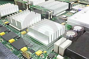 Electronic Board With Big Heatsinks