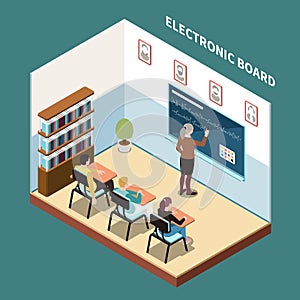 Electronic Board Isometric background