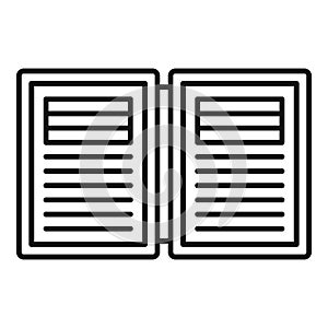 Electronic book estimator icon, outline style