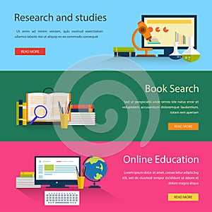 Electronic book search and online education, study