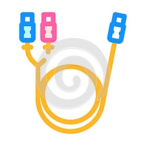 electronic cable for camera color icon vector illustration