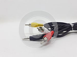 Electronic Cable in White Isolated Background