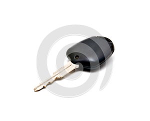 Electronic car key on white