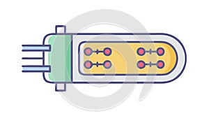 Electronic Chip Circuit Board Vector, Tech Hardware Design, vector design Generative AI