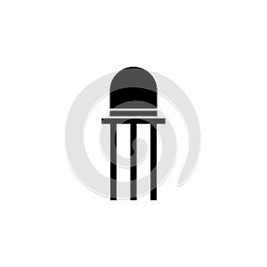 Electronic Chip Flat Vector Icon