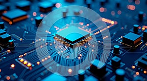 the electronic chip is on top of a circuit board