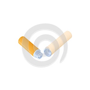 Electronic cigarette battery and vaporizer icon