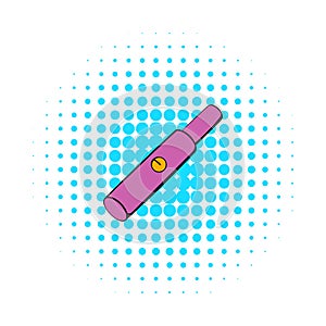 Electronic cigarette cartridge icon, comics style